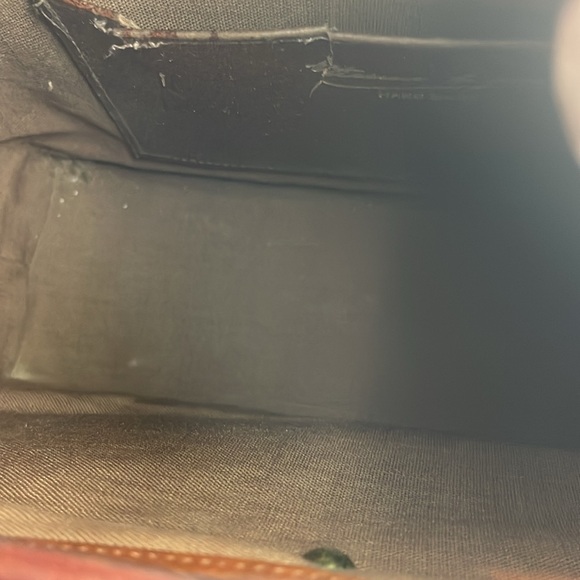 VIntage Etienne Aigner Leather Frame Bag Studded Red Cognac 1960s - Picture 8 of 10